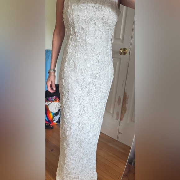 Scala Vintage White Sequin Halter Dress - Picture 10 of 10